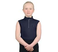 Coldstream Girls Next Generation Cranshaws Sleeveless Base Layer Top - Navy - 9-10 Years - Navy - 100% Mixed