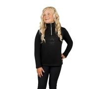 Coldstream Girls Next Generation Hamilton Sparkle Quarter Zip Jumper - Black - 11-12 Years - Black - 100% Mixed