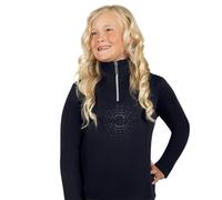 Coldstream Girls Next Generation Hamilton Sparkle Quarter Zip Jumper - Navy - 11-12 Years - Navy - 100% Mixed
