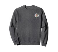 Coldstream Guards Capbadge Sweatshirt, Adult Unisex, Dark Heather Grey, Small