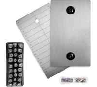 ColdTi - Titanium Bitcoin Seed Plates for Ultra-Secure Crypto Seed Phrase Storage (2 Plates, Punch Set & Seals) - Premium Seed Phrase Metal - Alphabetic Punch Set Included