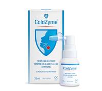 ColdZyme Mouth & Throat Spray - Reduces a Cold by up to 4.5 Days | Deactivates Viruses | Use at First Signs (Scratchy Throat, Runny Nose, Malaise, Headache, Coughing) | Menthol Flavour 20 ml