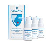 ColdZyme Throat Spray, Shortens Cold by up to 4.5 Days, 53% Milder Symptoms | Use at first symptoms, 94% less virus in the throat, Disables cold & flu viruses, Drug-free medical device, Menthol, 3 x 20ml