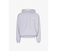 Cole Buxton Mens Light Grey Marl Cb Sportswear Logo-print Relaxed-fit Cotton-jersey Hoody M