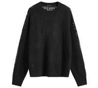Cole Buxton Men's Open Weave Knitted Jumper Black Small