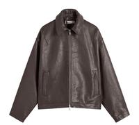 Cole Buxton Men's Shrunken Leather Jacket Brown