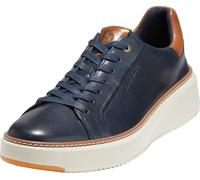 Cole Haan Men's GRANDPRØ TOPSPIN Sneaker, Navy Blazer Leather/Chestnut British tan/Ivory, 7.5 UK