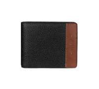 Cole Haan Men's Two-Tone Leather Slimfold Wallet, Black/Tan, One Size