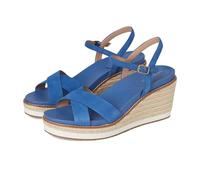 Cole Haan Women's Cloudfeel Silvee Espadrille Wedges Sandal, Dutch Blue Suede, 6 UK