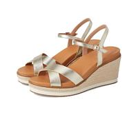 Cole Haan Women's Cloudfeel Silvee Espadrille Wedges Sandal, Soft Gold Leather, 6.5 UK