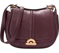 Cole Haan Women's Handbag-Celenea Leather Saddle Crossbody Bags, Ch Black Garnet Li, Unit