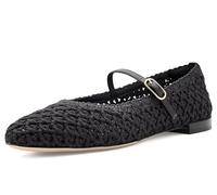 Cole Haan Women's Harlan Mary Jane, Black Woven Fabric/Leather, 5.5 UK