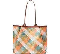 Cole Haan Women's Midtown Medium Tote Bag, Multi Color Woven Raffia Print, Medium