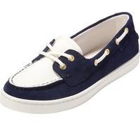 Cole Haan Women's Nantucket Boat Shoes Loafer, Midnight Moon/Ivory Canvas, 6.5 UK