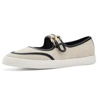 Cole Haan Women's Nantucket Drift Mary Jane, Black/Natural 2 Tone Canvas, 4 UK