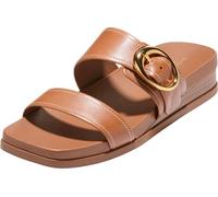 Cole Haan Women's Oaklynn Double Band Footbed Sandal, British Tan Leather/Ivory, 6-B UK