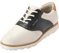 Cole Haan Women's Originalgrand Saddle Golf Sneaker, Ivory/Black/Skyway, 6.5 UK