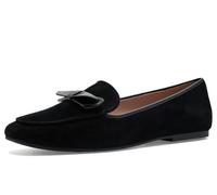 Cole Haan Womens Payson Soft Bow Loafers, Black Suede/Black Leather, 4.5 UK