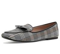 Cole Haan Womens Payson Soft Bow Loafers, Classic Plaid Textile/Dark Chocolate Leather, 8 UK