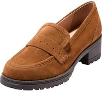 Cole Haan Women's Shoes-Corrinne Lug Penny Loafer, Tobacco Suede, 7.5 UK