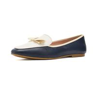 Cole Haan Women's Shoes - Payson Soft Construction Bow Penny Loafer, Midnight Moon Leather/Powder, 9-B US