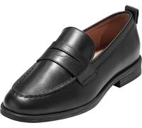 Cole Haan Women's Stassi Penny Loafer, Black Waterproof Leather, 6.5 Wide