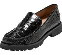 Cole Haan Women's Treena Lug Loafer, Black Croc/Print Leather, 7-B UK
