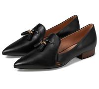 Cole Haan women's Vanya Tassel Flats Loafer, Black Leather, 3.5 UK