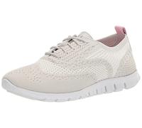Cole Haan Women's ZERØGRAND Stitchlite Oxford, Oyster mushrrom + White Knit/Oyster Mushroom Leather/Chestnut Memphis Pink Heel Strip & linin, 6 UK