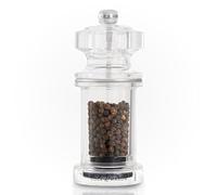 Cole & Mason 605 Pepper Mill, Adjustable Precision+ Carbon Steel Mechanism, Pepper Grinder for Seasoning/Cooking, Acrylic, 144mm, Lifetime Mechanism Guarantee