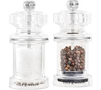 Cole & Mason 675 Clear Acrylic Salt & Pepper Mill Set 118mm/4.5" H233077