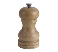 Cole & Mason Beech Capstan A4 Pepper Mill, 120mm, Adjustable Grind Precision+ Mechanism, Beech Wood, Single, Includes 1 x Pepper Grinder