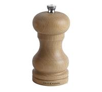 Cole & Mason Beech Capstan A4 Salt Mill, 120mm Adjustable Grind Ceramic Precision+ Mechanism, Beech Wood, Single, Includes 1 x Salt Grinder