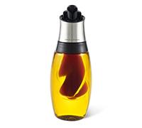 Cole & Mason Bristol Duo Oil (450ml) and Vinegar (50ml) Duo Pourer, Oil Dispenser/Vinegar Dispenser, Glass/Stainless Steel, 230 mm, Single, Includes 1 x Oil/Vinegar Bottle