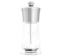 Cole & Mason Bromley Salt Mill, Ceramic Mechanism with Adjustable Coarseness, Acrylic/Stainless Steel Salt Grinder, 150mm, Lifetime Mechanism Guarantee
