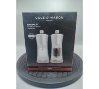 Cole & Mason Bromley Salt Mill, Ceramic Mechanism with Adjustable Coarseness, Acrylic/Stainless Steel Salt Grinder, 150mm, Lifetime Mechanism Guarantee