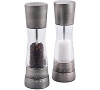 Cole & Mason Gourmet Precision+ Derwent 190mm Clear & Matt Gold Salt & Pepper Mill Gift Set