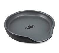 Cole & Mason Duxford Black/Grey Spoon Rest, Kitchen Organisation, Utensil Holder Rest for Cooking/Wooden/Tea Spoons, Ceramic, (H) 20 mm x (D) 105 mm