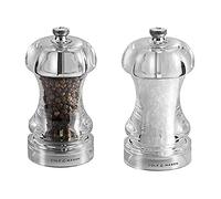 Cole & Mason H14501P/H14502P Capstan Clear Salt and Pepper Mills | Precision+ | Acrylic | 115mm | Bundle Set | Includes 2 x Grinders | Lifetime Mechanism Guarantee