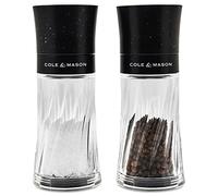 Cole & Mason H312103 Warwick Black Salt and Pepper Mill Set, Adjustable Grind, Acrylic, 150 mm, Gift Set, Includes 2 x Salt and Pepper Grinders