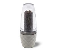 Cole & Mason H321804 City Pepper Mill, Precision+ Stemless, Concrete/Acrylic, 160 mm, Single, Includes 1 x Pepper Grinder