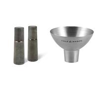 Cole & Mason H322022 Marlow Salt and Pepper Mills / Cole & Mason H611928CS Dover Stainless Steel Funnel | Bundle