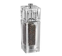 Cole & Mason H33501P Cube Clear Pepper Mill, Precision+, Acrylic, 145 mm, Single, Includes 1 x Pepper Grinder