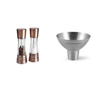 Cole & Mason H59418G Derwent Copper Salt and Pepper Mills/Cole & Mason H611928CS Dover Stainless Steel Funnel | Bundle