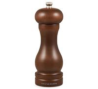 Cole & Mason HB0644P Forest Capstan Pepper Mill, Precision+ Wooden, Stained Beech Wood, 165 mm, Single, Includes 1 x Pepper Grinder