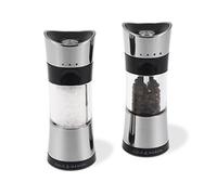 Cole & Mason Horsham Chrome Salt and Pepper Mills, Adjustable Grind Precision+ Mechanism, Non Spill, Chrome/Acrylic, 154 mm, Gift Set, Includes 2 x Salt and Pepper Grinders