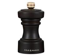 Cole & Mason Hoxton Chocolate Wood Pepper Mill, Precision+ Carbon Mechanism, Compact Pepper Grinder with Adjustable Grind, Beech Wood, 104mm, Seasoning Mill, Lifetime Mechanism Guarantee