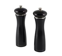 Cole & Mason HS0888P Sherwood Black Salt and Pepper Mills | Precision+ Wooden | Beech Wood | 200mm | Gift Set | Includes 2 x Salt and Pepper Grinders | Lifetime Mechanism Guarantee
