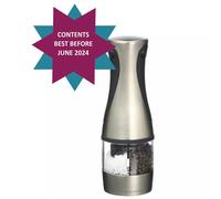 Cole & Mason Kew 2 In 1 Brushed Chrome / Acrylic Electronic Salt & Pepper Mill