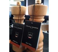 Cole & Mason : London 180mm/7" Natural Beech Pepper Mill. New with tags. H233007